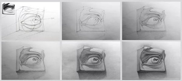 Гипсовый глаз Давида построение