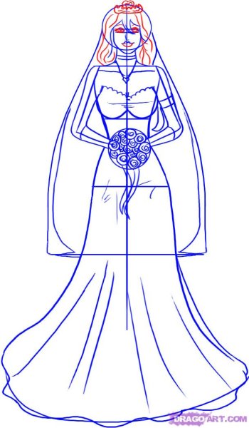 Свадебные рисунки карандашом по этапно