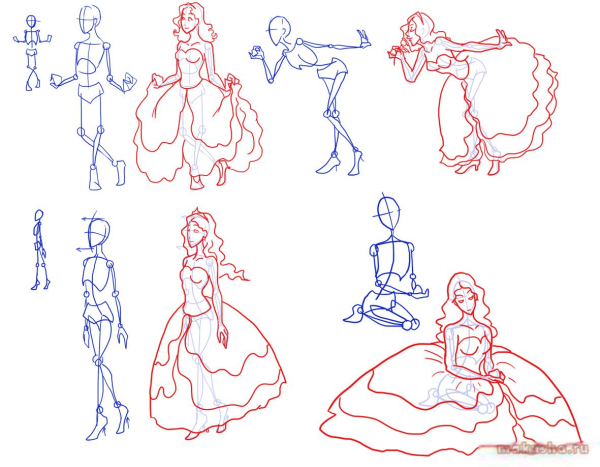 Раскраска. Невеста