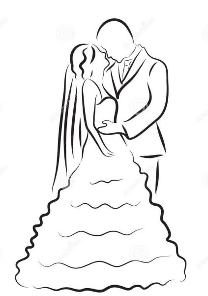 Раскраска свадьба