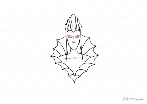 Карандашом лицо снежной королевы