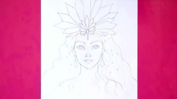 Корона снежной королевы рисунок карандашом