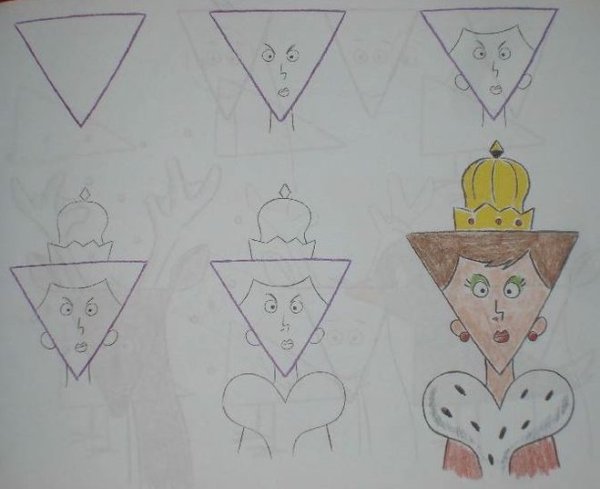 Царица математики из геометрических фигур