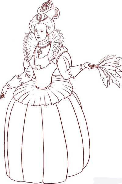 Королева раскраска для детей