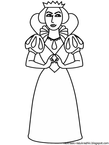 Этапы рисования королевы