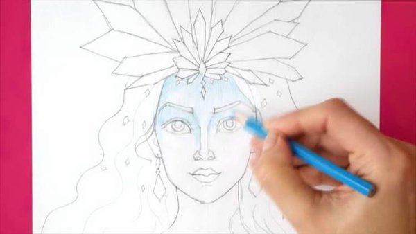 Королева рисунок карандашом