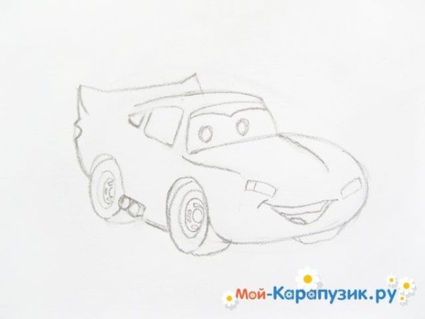 Маквин рисунок по этапно