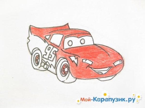 Машина молния Маквин для срисовки