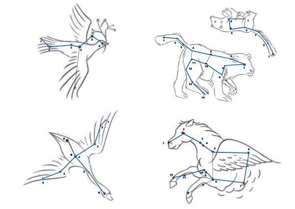 Созвездия раскраска