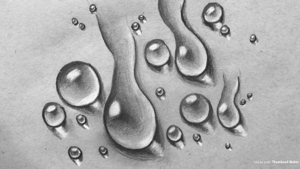 Рисование капли воды