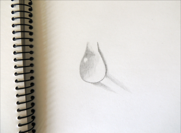 Капля рисунок карандашом