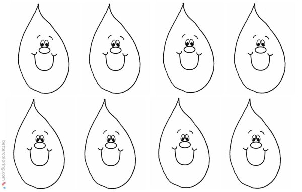 Капелька раскраска для малышей