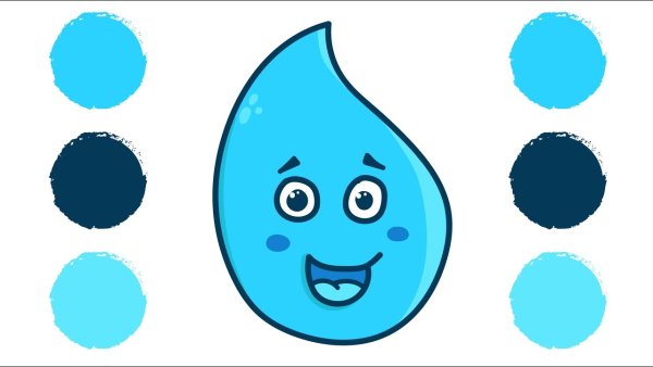 Рисование капельки воды