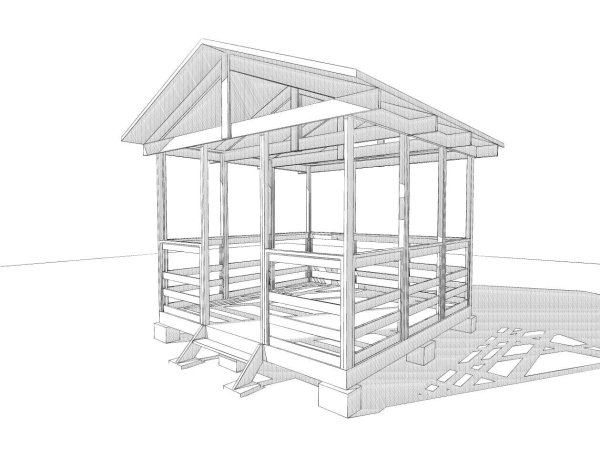 Каркасная беседка