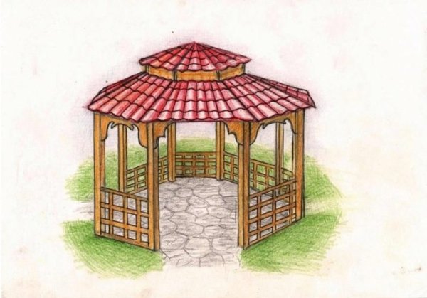 Зарисовка беседки