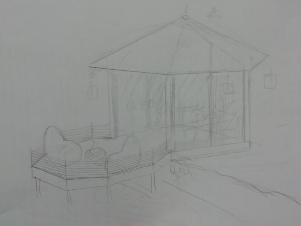 Скетч беседки