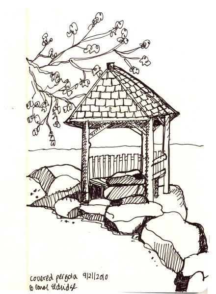 Беседка рисунок