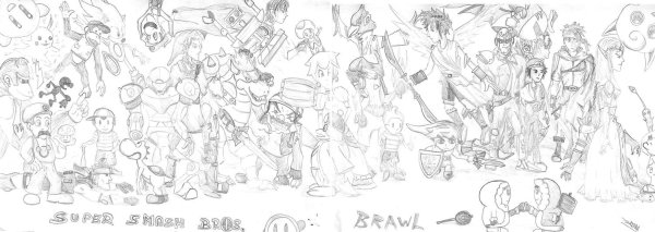 Super Smash Bros Brawl раскраска