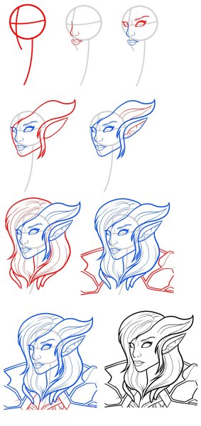 Как нарисовать эльфа картинки