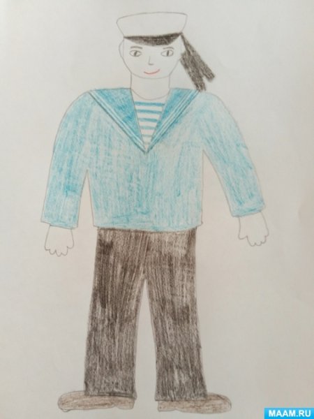 Матрос рисование в старшей группе