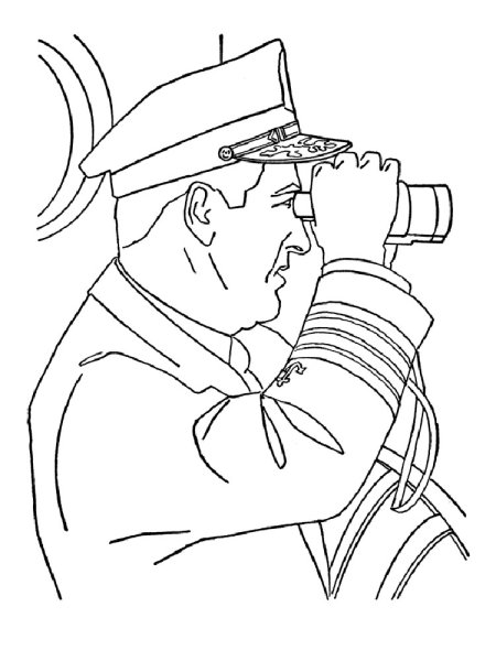 Капитан раскраска