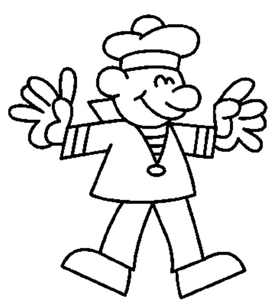 Раскраска моряк