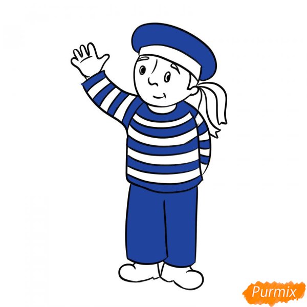 Моряк рисунок