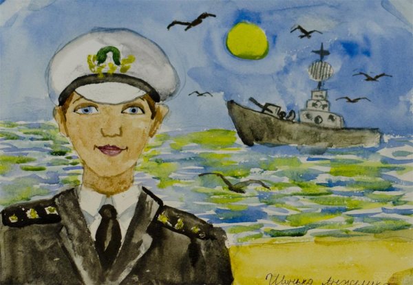 Детские рисунки моряков