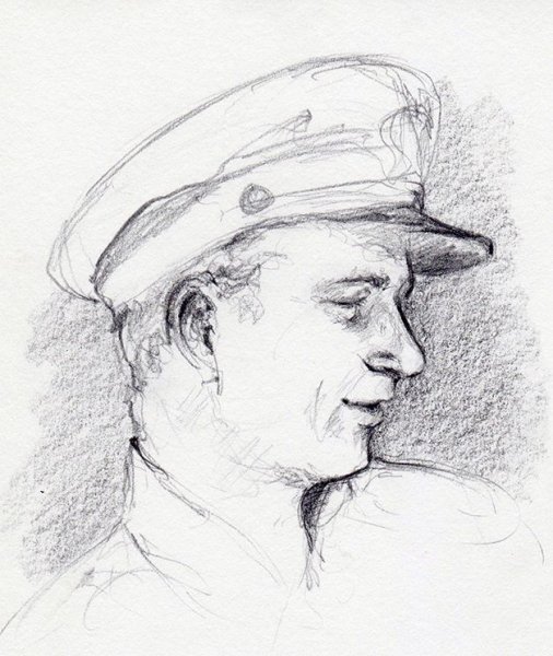 Моряк рисунок карандашом