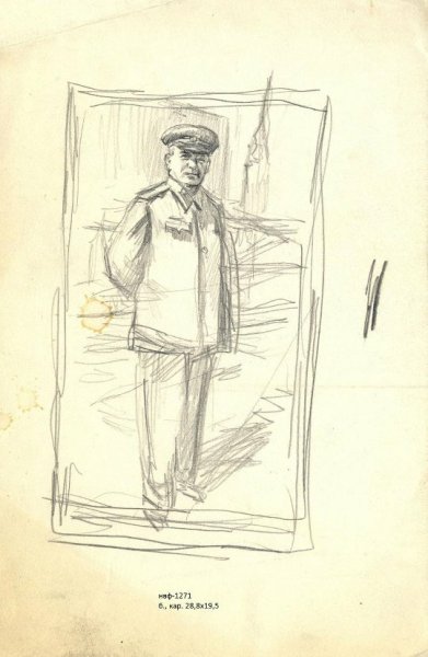 Рисунки Сталина в блокноте