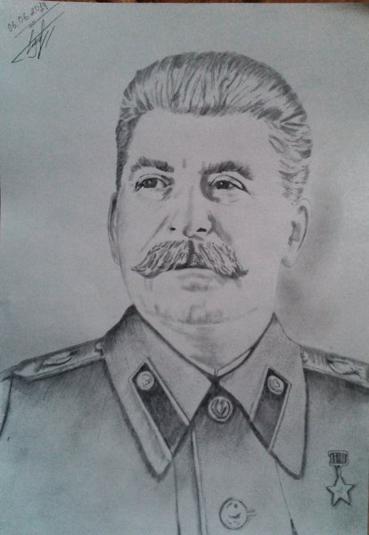 Иосиф Сталин рисунок