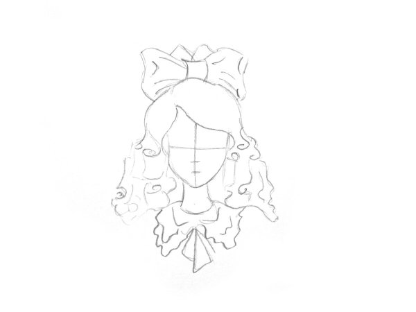 Портрет Мальвины карандашом