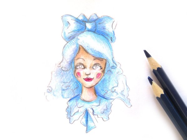 Портрет Мальвины карандашом