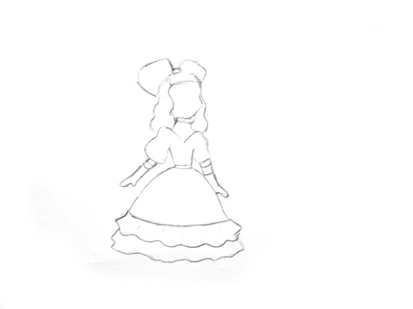 Мальвина поэтапное рисование