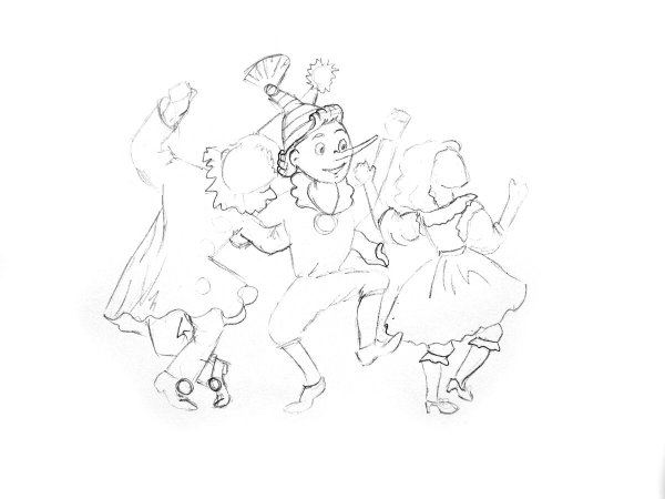 Буратино и Пьеро раскраска