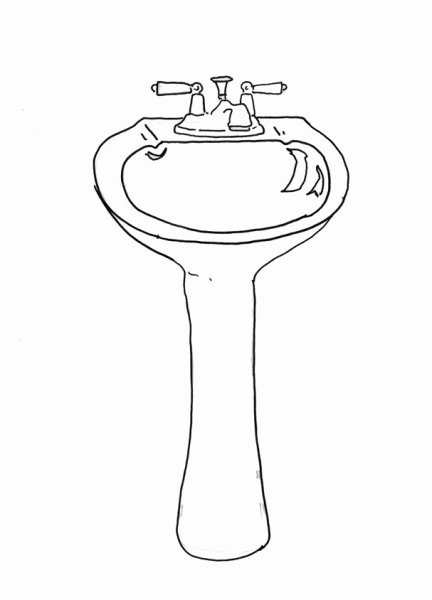 Умывальник раскраска для детей