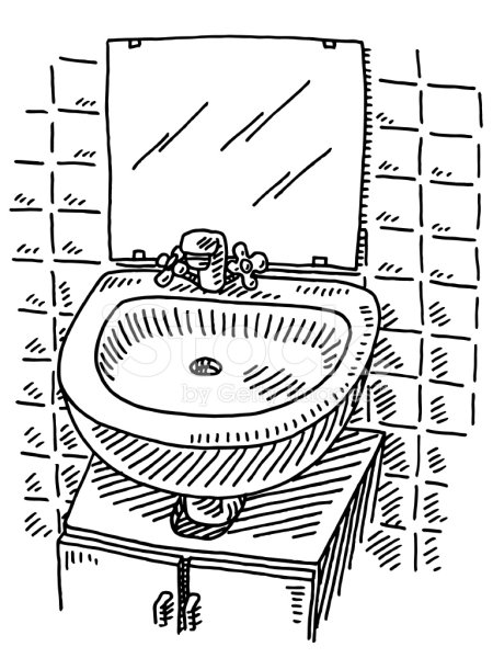 Умывальник карандашом