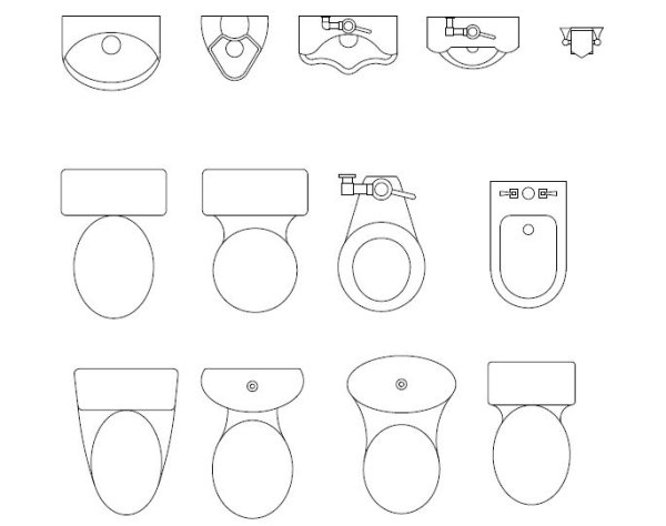 Унитаз схематично