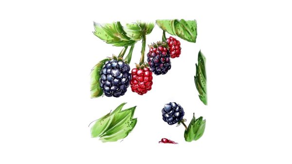 Ежевика маркерами