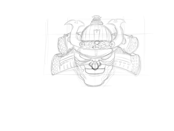 Самурай рисунок Кабуто