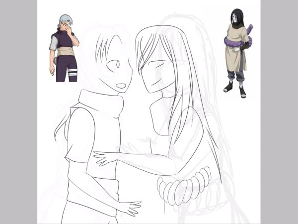 Орочимару и сын для рисунка