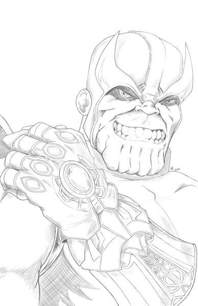 Танос раскраска