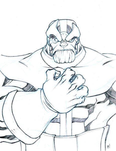 Танос раскраска