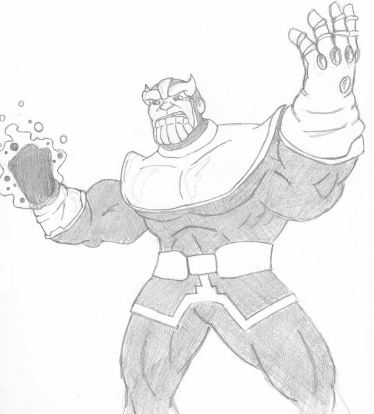 Танос Мстители рисунок