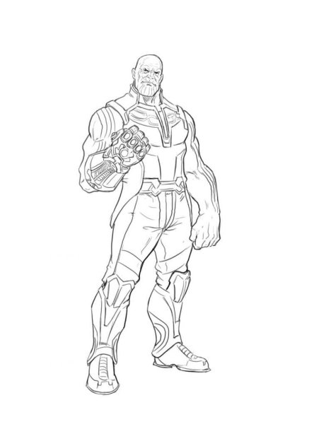 Раскраска Марвел Танос