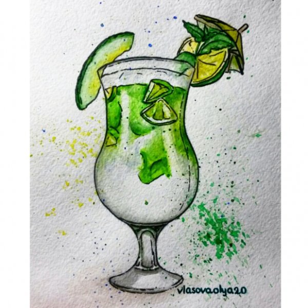 Мохито рисунок легкий