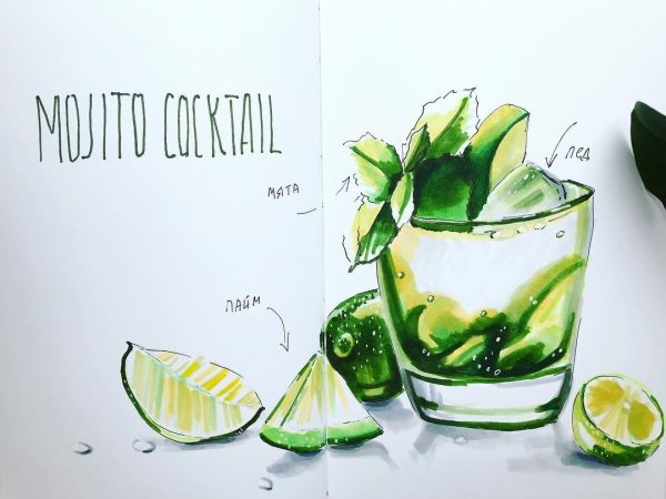 Скетчинг Мохито