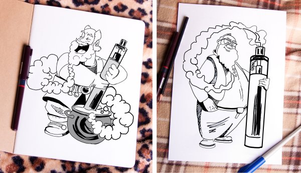 Вейп векторное изображение