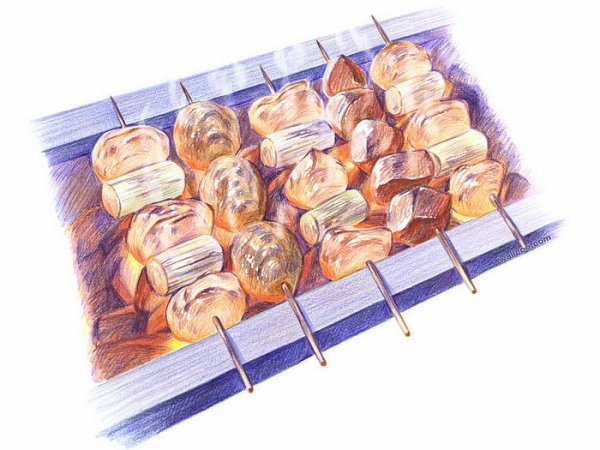 Шашлык карандашом