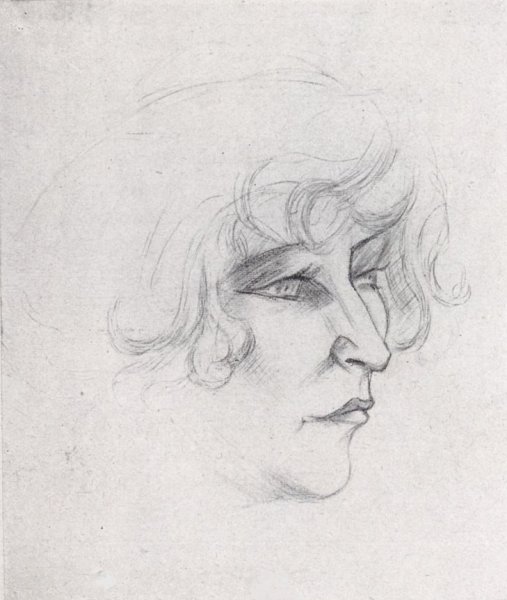 Колетт рисунок карандашом